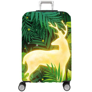 Mode imprimé résistant à l'usure haute élasticité polyester <span class=keywords><strong>cabine</strong></span> étui valise protecteur bagages couverture compagnie aérienne cadeaux promotionnels - Product Image 2