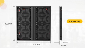 หน้าจอแสดงผล LED กลางแจ้ง P3.91 ขนาด 1000x1000 มม. ตู้อะลูมิเนียม บำรุงรักษาด้านหน้าได้ มาตรฐานกันน้ำ IP65 ความสว่างสูง ประหยัดพลังงาน - Product Image 2