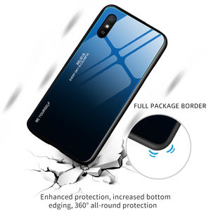 Nuovi Arrivi Gradiente Del Respingente di TPU Temperato Vetro Della Copertura Posteriore Del Telefono Mobile di Protezione Borse Funda Per Il Caso di <span class=keywords><strong>Xiaomi</strong></span> Per Redmi <span class=keywords><strong>9A</strong></span> - Product Image 4