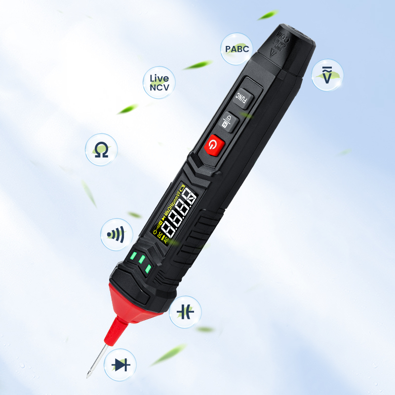 TRUE-RMS Smart Pen Multimeter Digital DC AC Voltmeter,Live Wire Tester Resistance Diode Capacitance Continue Hz Detector