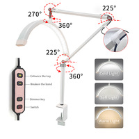 Extensions de cils Beauté Soins de la peau LED Lash Light Desk Half Moon Lamp Light for Salon Tattoo Artists Nail Tech Esthéticienne