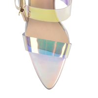 Sandales holographiques transparentes en TPU pour femmes, chaussures de styliste, 1 paire, nouveaux arrivages, 2021
