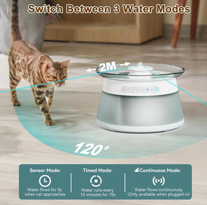 <span class=keywords><strong>Fontaine</strong></span> <span class=keywords><strong>à</strong></span> <span class=keywords><strong>eau</strong></span> intelligente pour chat en verre 3,5 L avec capteur, sans filtre, séparation des eaux usées, batterie sans fil 4000 mAh, OEM ODM - Product Image 5