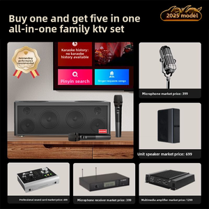 Cine en casa Cine familiar Potente Subwoofer <span class=keywords><strong>TV</strong></span> KTV Tower Box Metal Madera Altavoz Bluetooth - Product Image 5