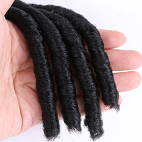Multi Color 14Inch Soft Dread Faux Locs Straight Crochet Braids Extensions de cheveux synthétiques pour des styles naturels pour les femmes