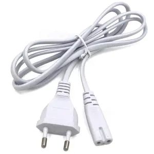 VDE certificated 10a 250v 2 Pin European Standard Plug Ac Laptop Extension Cable C7 Eu Power Cord