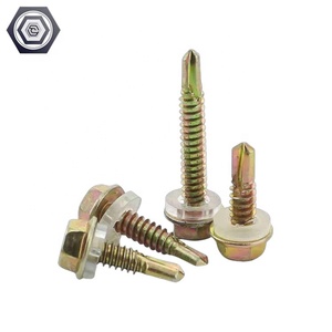 <span class=keywords><strong>Tornillos</strong></span> Autoperforantes para Techos Métricos de Acero al Carbono GuXiang ODM, Arandelas Hexagonales de Zinc Amarillo, para Paneles Sándwich GB6560 DIN7500P - Product Image 3
