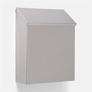 Locking Mailboxes Wall Mounted Vertical Key Lock Mail Box Medium Capacity Galvanized Steel Cover Rustproof Metal Post Box