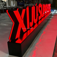 Enseigne lumineuse LED 3D double face en acrylique de style moderne avec transformateur pour publicité, mariage, café, bar, hôtel, marque