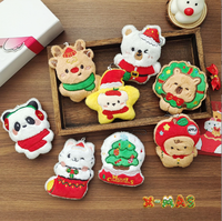 Vente en gros de breloques porte-clés en peluche adorables sur le thème des fêtes, décorations d'arbre de Noël, cadeaux et accessoires festifs DIY