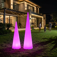 Lampe de sol en forme de goutte d'eau LED, design contemporain, lumière blanche chaude, décoration de jardin et de pelouse