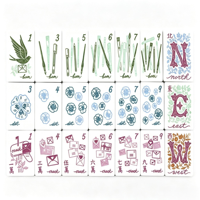 Mahjong Personnalisé : Nouveau Motif Acrylique de Luxe Moderne, Gravé sur Mesure, Pliable 3 Couches, Durable, pour le Divertissement