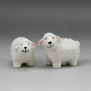 الجملة الأغنام على شكل الحيوان السيراميك الخزف الملح و هزازة فلفل مجموعة - Product Image 2
