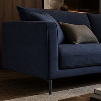 Pieds de canapé contemporains en fer noir avec plaque supérieure ovale pour canapé et fauteuil
