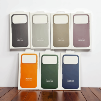 Casing Kulit Magnetik Original 1:1 untuk iPhone 18 Pro Max 17 16 15 Pro Max, Pelindung Animasi Magnetik Resmi