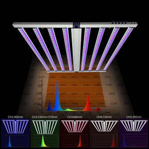 Lumière végétale horticole SAMSUNG LM301H LM281B puces cinq canaux Dim spectre complet vert bleu rouge 8 barres 800W LED élèvent des lumières - Product Image 1