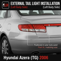 Feu arrière extérieur 2006 pour Hyundai Azera 92401-3L020 92402-3L020 Gauche Droit Nouvelle Lampe Auto