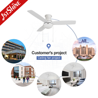 Ventilateur de plafond 1stshine 48 pouces à pales réversibles électriques, design élégant, éclairage écologique avec chaîne de tirage