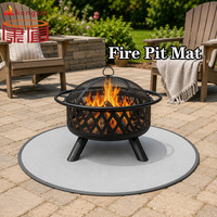 Tapis de barbecue en fibre de verre double face, imperméable, résistant à l'huile, ignifuge, résistant à la chaleur, antidérapant, pour extérieur, protection pour foyer et grillades, camping