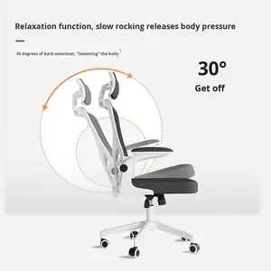 <span class=keywords><strong>Sedia</strong></span> da Ufficio Ergonomica Reclinabile per Lunghe Sessioni di Lavoro, con Telaio in Nylon e Schienale Regolabile in Altezza - Product Image 3