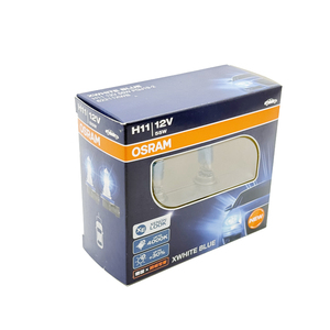 หลอดไฟอัตโนมัติสีฟ้าเย็น E1 <span class=keywords><strong>OSRAM</strong></span> 62211WB H11 x ขาวน้ำเงิน<span class=keywords><strong>12V</strong></span> <span class=keywords><strong>55W</strong></span> 4000K - Product Image 1