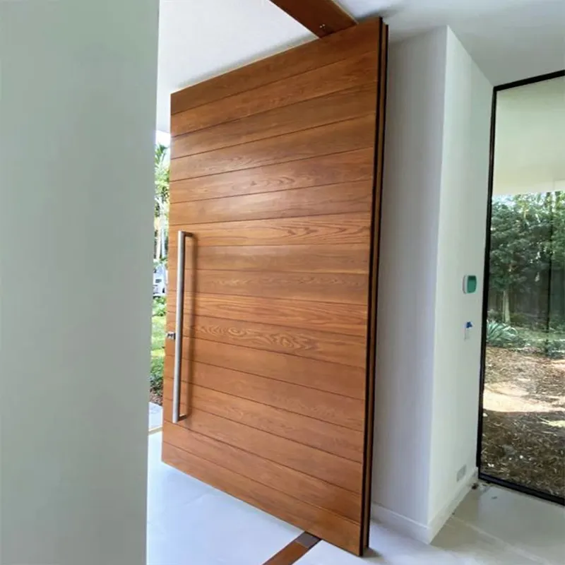 Ikealuminum lớn bên ngoài nhôm pivot Cửa thiết kế nội thất phía trước nhập pivot hiện đại nhập rắn gỗ pivot cửa cho nhà