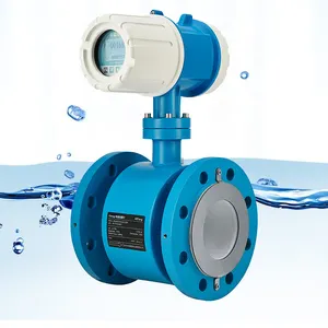 IP68 su geçirmez su elektromanyetik akış ölçer dönüştürücü ile 10 inç 32mm atıksu elektro manyetik akış ölçer