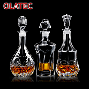 Bouteilles <span class=keywords><strong>de</strong></span> whisky et <span class=keywords><strong>de</strong></span> <span class=keywords><strong>vodka</strong></span> en verre cristal OLATEC, design artistique moderne, verre taillé classique, contenants à spiritueux - Product Image 4