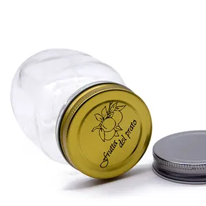 Free Sample/ Customized 6oz 10oz 16oz 32oz Glass Mason Jar With Cap
