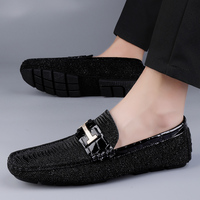 Chaussures en cuir décontractées pour hommes, nouvelle collection été, respirantes, surface en cuir, semelle souple, chaussures Le Fu
