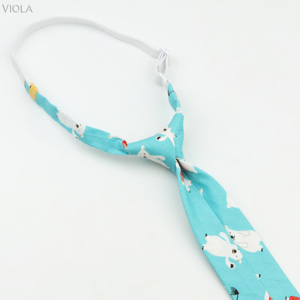 Corbata elástica con estampado de dibujos animados para niños y niñas, corbatas de algodón con estampado de animales, pato, perro, oso, elefante, 5cm - Product Image 2