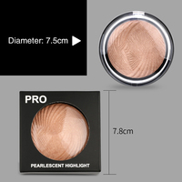 Palette de maquillage visage compacte personnalisée en gros, végane, sans cruauté, avec un seul illuminateur scintillant, marque privée, avec votre logo