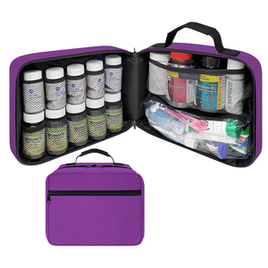 Summer <b>Travel</b> Home 10-Pocket Pill Bottle Large Medicine Organizer Lightweight Waterproof First Aid Storage <b>Bag</b> Multi-Compartment - Product Image 1