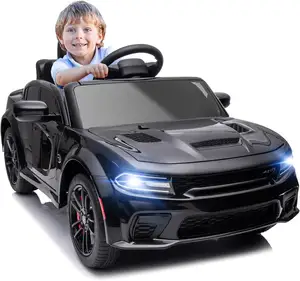 New Factory Licensed DODGE CHARGER SRT Ride On Car For Kids Electric 12V Battery 4 Wheels Children Toy Car