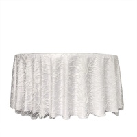 Ausgefallene weiße Hochzeit Runde Pailletten Tischdecke Overlay für die Hochzeit