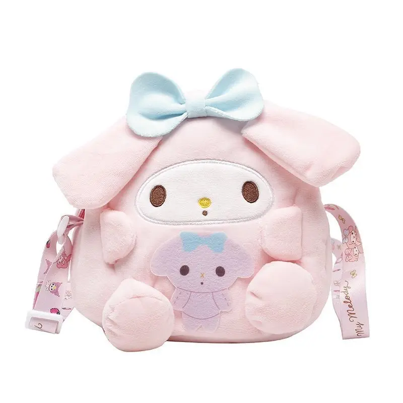 Hot Sale Kawaii My Melody Kuromi Yulin Dog Anime Plush Bag Shoulder Bags Hand Bag Handbags Plush Backpack