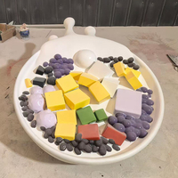 Sculpture d'art personnalisée en plastique renforcé de fibre de verre, modèle de dessert simulé en fibre de verre, pièce de présentation