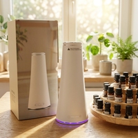 Diffuseur d'huiles essentielles sans eau, contrôlé par application, avec veilleuse intelligente à 3 couleurs et diffuseur d'arômes pour la maison, best-seller