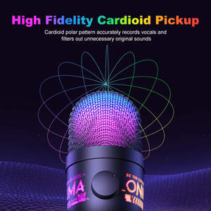 Microphone USB à condensateur ONIKUMA M930 RGB, microphone de jeu avec suppression <span class=keywords><strong>du</strong></span> bruit, fonction de sourdine à un clic, éclairage RGB pour streaming/podcast/e-<span class=keywords><strong>sport</strong></span> - Product Image 3