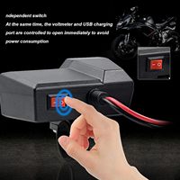 Chargeur mobile vélo 12V à 5V avec voltmètre allume-cigare