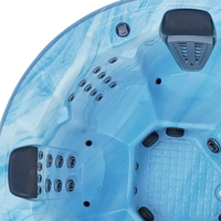 Jacuzzi Circular para Exteriores BG-8805 de Fábrica, Acrílico Aristech, Sistema Gecko/Balboa, con Jets de Hidromasaje para Jardín, Villa u Hotel