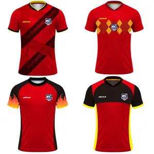 Kemeja sepak bola sublimasi kustom kaus Jersey sepak bola Belgia Trikot Fussball 2024