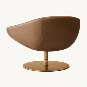 Sassanid OEM Design emblématique du milieu du siècle Mobilier de salon Confort généreux Chaise pivotante en cuir <span class=keywords><strong>Lanzo</strong></span> - Product Image 3