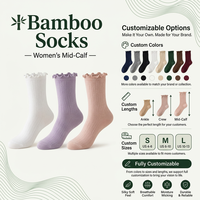 Calcetines de Vestir para Mujer con Logotipo Personalizado OEM, Punta y Talón Reforzados, Transpirables, Resistentes al Desgaste, de Fibra de Bambú, para la Temporada de Verano