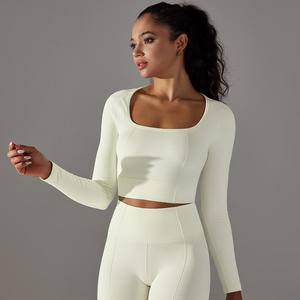 Camiseta Deportiva de Manga Larga sin Costuras para Mujer JAC22 H9920, de Secado Rápido, Transpirable, para <span class=keywords><strong>Yoga</strong></span>, Running y Actividades Deportivas - Product Image 6