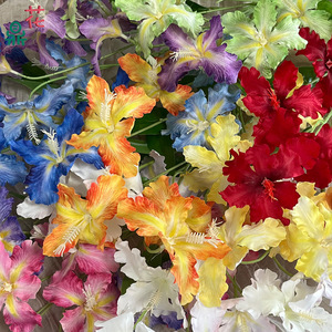 Flores de orquídea de seda, arreglo floral artificial para decoración de bodas y hogar - Product Image 3