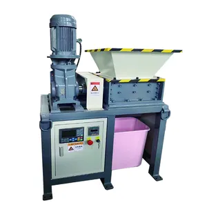 Trituradora de doble eje, máquina trituradora de residuos de tela de alto rendimiento