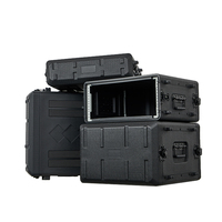 Prix d'usine – Boîtier d'organisation portable antichoc en plastique PE pour amplificateur audio, micro et récepteur, tailles 2U, 3U, 4U, 6U