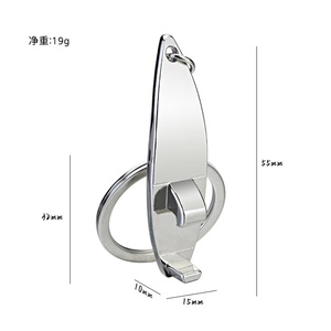 Porte-clés décapsuleur créatif en métal en forme de planche de surf, brillant, personnalisable avec logo, idéal pour cadeaux souvenirs sur le thème du surf - Product Image 6