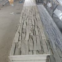 Panneaux sandwich d'isolation thermique pour bâtiments résidentiels, revêtement extérieur imperméable en polyuréthane décoratif, bardage métallique